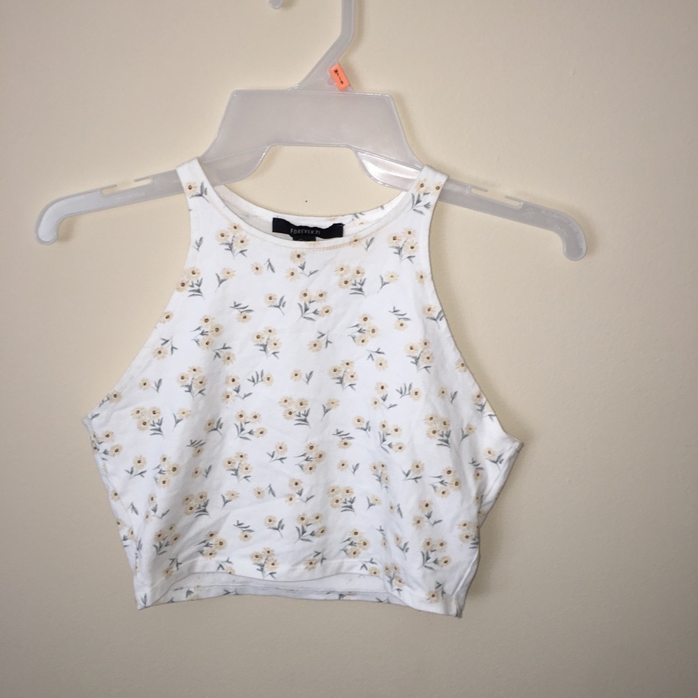 Forever 21 Sunflower Crop Top